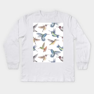 Hummingbirds Kids Long Sleeve T-Shirt